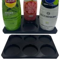 STOJAK PODKŁADKA NA SYROPY 6 MIEJSC CZARNY