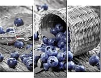 90CM 70 ZEGAR 3 ELEM JAGODY ROZSYPCE SCIENNY DRUK