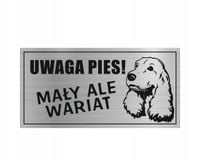 UWAGA PIES Tabliczka ostrzegawcza na bramę nierdzewna grawer wybór wzorów