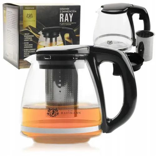 DZBANEK SZKLANY Z STALOWYM ZAPARZACZEM ZAPARZACZ DO HERBATY ZIÓŁ 1100 ML na Arena.pl