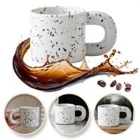 ceramiczny, nakrapiany kubek z uchem 300 ml matowy cup19