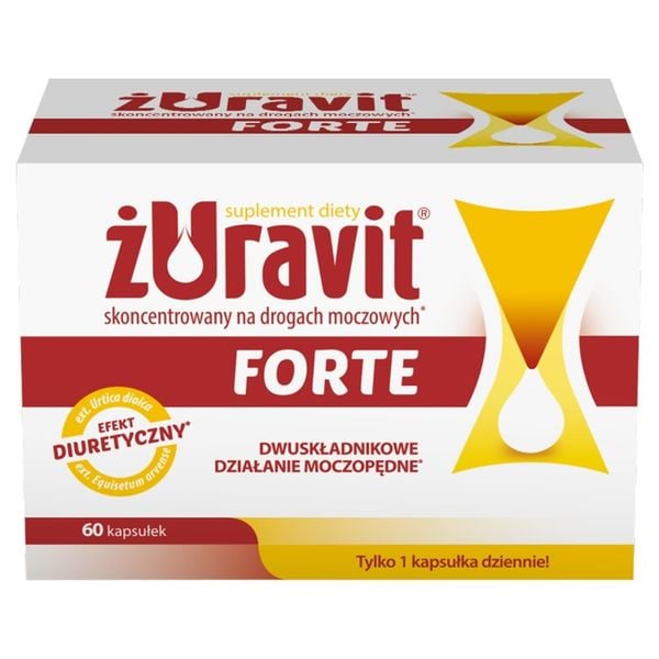 Tabletki na zdrowy układ moczowy Żuravit Forte - 60 kapsułek POLPHARMA zdjęcie 2