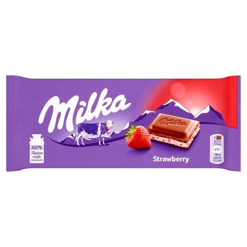 Milka Czekolada mleczna truskawkowa 100 g na Arena.pl
