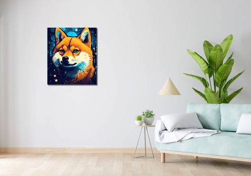 Obraz 60x70cm Lisek w Kosmosie na Arena.pl