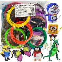 WKŁADY DO DŁUGOPISU 3D DLA DZIECI PLA FILAMENT 3D PEN 150 M ZESTAW 30 SZTUK