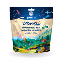 Lyommy Makaron orzo z pesto i wegańskim kurczakiem 350 g