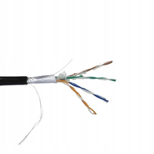 Kabel sieciowy ziemny LAN skrętka komputerowa KAT 5 ekranowana 305m żel na Arena.pl