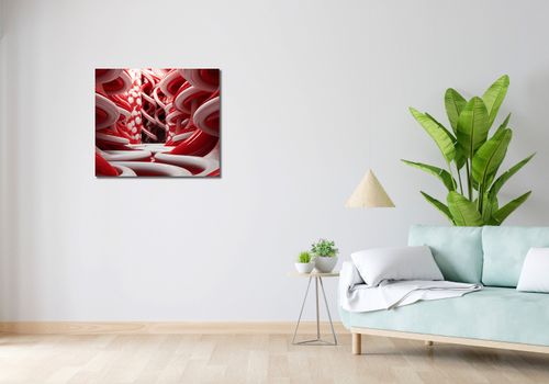 Obraz 70x60cm Czerwone Wiry na Arena.pl