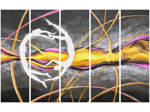 70CM 150CM OBRAZ 5 ELEM WIRUJĄCE POSTACIE ŚCIENNY na Arena.pl