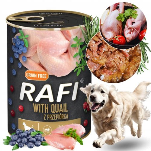 DOLINA NOTECI RAFI MOKRA KARMA DLA PSA BEZ ZBÓŻ MIX SMAKÓW PUSZKA 24x400g na Arena.pl