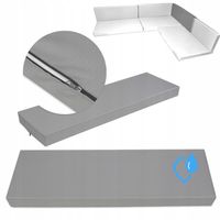 Dwustronna PODUSZKA OGRODOWA materac pianka 120x40 NA ŁAWKĘ PALETY szara