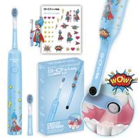 Szczoteczka Soniczna BEZPIECZNA dla dzieci SHONA Kids + naklejki + kamera