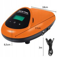 POMPKA ELEKTRYCZNA DO KAJAKA DESKI SUP PONTONU POMPKA 20PSI DC 12V Z 7 DYSZ