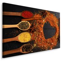 Obraz Do Kuchni Jadalni Kolorowe Przyprawy Łyżki Sztućce 30cm x 20cm