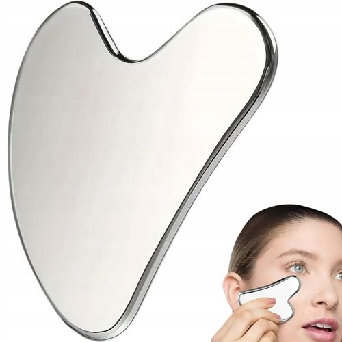 GUA SHA MASAŻER DO TWARZY PŁYTKA DO MASAŻU METAL STAL CHIRURGICZNA na Arena.pl