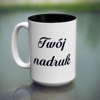 Duży kubek XXL z czarnym wnętrzem z Twoim nadrukiem