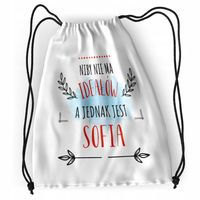 Plecak Dla Sofii Sportowy Szkolny Worek Torba Z Nadrukiem Ze Zdjęciem