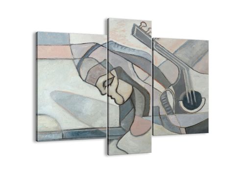 Obraz Na Płótnie - Kobieta Gitara  - 95X80 Cm - Cb95X80-3739 na Arena.pl