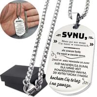 Naszyjnik Męski ze stali z Dedykacją dla Syna Prezent Personalizowany