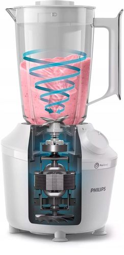 BLENDER KIELICHOWY PHILIPS HR2041/00 450W 1,9l KRUSZENIE LODU BIAŁY na Arena.pl