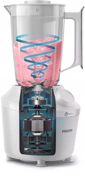 BLENDER KIELICHOWY PHILIPS HR2041/00 450W 1,9l KRUSZENIE LODU BIAŁY zdjęcie 2