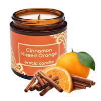 Świeczka, zapach cynamonu i pomarańczy. Sojowa. Elegancki słoiczek.