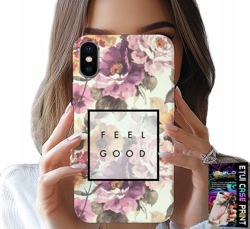 ETUI DO IPHONE X / XS - KWIATISTY WZÓR, MODNE DAMSKIE + SZKŁO na Arena.pl
