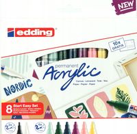 edding akrylowy zestaw 8 nordyckich kolorów