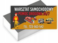 Wizytówki firmowe GOTOWY PROJEKT GRATIS 200 sztuk WARSZTAT SAMOCHODOWY