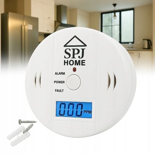 CZUJNIK CZADU DYMU TLENKU WĘGLA LCD DETEKTOR CO LCD WYKRYWACZ na Arena.pl