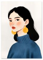 Plakat ilustracja portret golf 29,7x42 cm A3