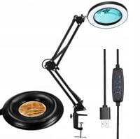 LAMPA LED z LUPĄ na biurko KOSMETYCZNA BIURKOWA 3000-6000K POWIĘKSZAJĄCA X3