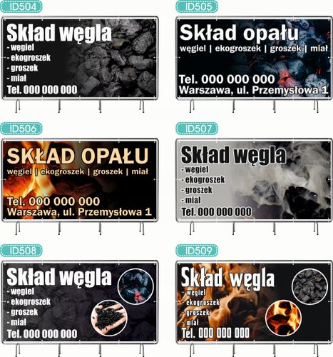 BANER REKLAMOWY 130x80cm oczkowany projekt w cenie DREWNO KOMINKOWE na Arena.pl