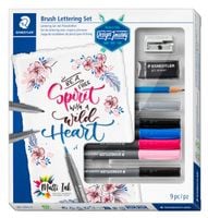 Zestaw Brush Lettering 9 elementów Staedtler