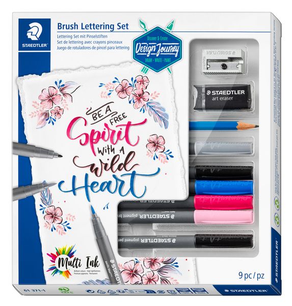 Zestaw Brush Lettering 9 elementów Staedtler zdjęcie 1