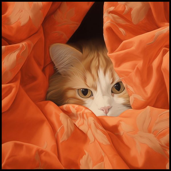 Plakat 100x100cm Ukryty Kot zdjęcie 2