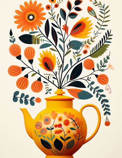 Plakat 50x65cm Bujna Herbata zdjęcie 1