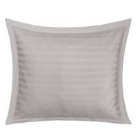 Poszewka satyna bambusowo-bawełniana STRIPE GREY 70x80 szara z listwą