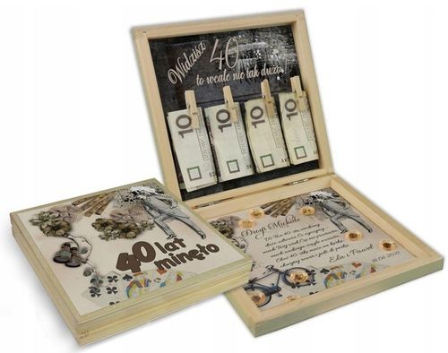 PREZENT NA 40 URODZINY PUDEŁKO Z ŻYCZENIAMI na Arena.pl