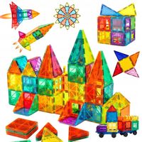 KLOCKI MAGNETYCZNE KAFELKI ZESTAW XXL 100 EL PICASSO RAINBOW MAGNETIC TILES