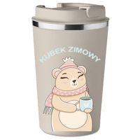 Kubek Termiczny Premium z Nadrukiem KUBEK ZIMOWY uroczy MIŚ 350 ml KT_076
