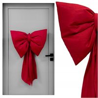 KOKARDA ŚWIĄTECZNA na dzwi choinkę DUŻA XXL ozdoba Poduszka Big Bow 100cm