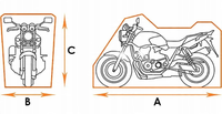 Pokrowiec plandeka motor skuter przednia szyba box