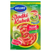 Gellwe  Kisiel z kawałkami owoców  truskawka kiwi jabłko 30 g