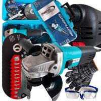 SZLIFIERKA KĄTOWA KĄTÓWKA DIAX + WALIZKA + 10 TARCZ + RĘKAWICE 1650W