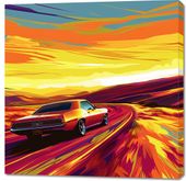 Obraz 100x100cm Pędź Przed Siebie