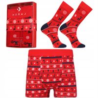 Bokserki Skarpetki Męskie Świąteczne ZESTAW NA PREZENT DOPASOWANE MORAJ XL