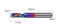 Frez 1-ostrzowy typu DownCut, negatyw, VHM Rozmiar: Ø6x17x6Dx50L