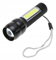 LATARKA Kieszonkowa LED XPE COB ZOOM Ładowana USB 2066
