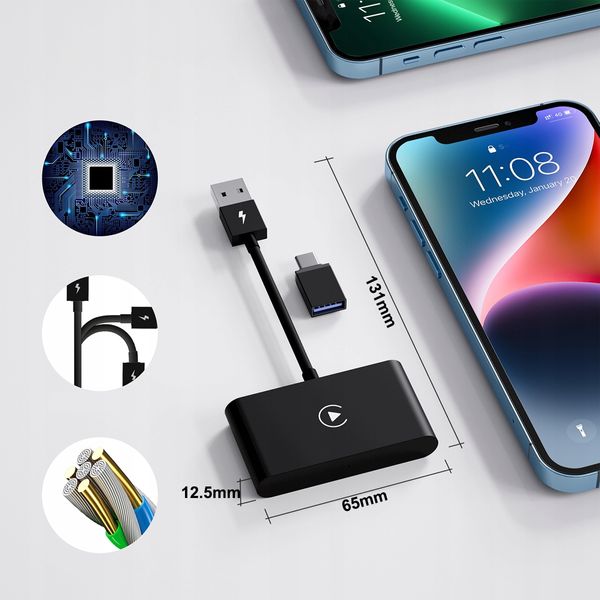 BEZPRZEWODOWY CARPLAY ADAPTER IPHONE XSTORM WIFI zdjęcie 4